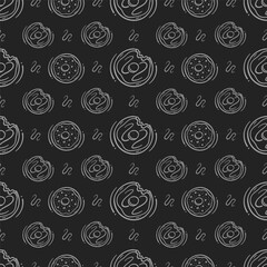 donut icon pattern. donut seamless pattern. doodle donut seamless pattern. donut icon background