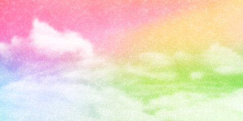 空　雲　風景　カラフル　背景