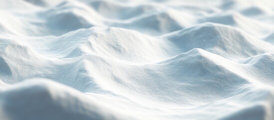 Obraz premium Soft, undulating snow drifts create a serene winter landscape.
