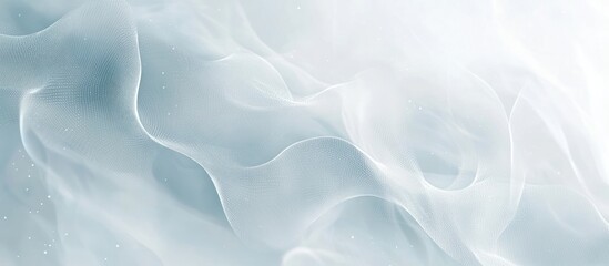 Obraz premium Abstract light blue fabric with flowing waves and soft texture.