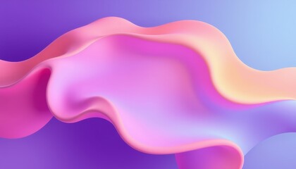 Naklejka premium Abstract Pink and Purple Fluid Wave Design