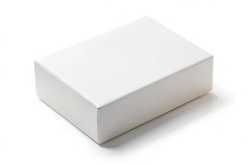 white medicine box mockup isolated on white background. Blank Realistic cardboard box mockup. Can be use for food, cosmetic, pharmacy and etc.