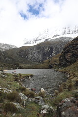 landscape with lake and mountains