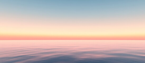 Obraz premium Pastel sunset over a calm sea of clouds.