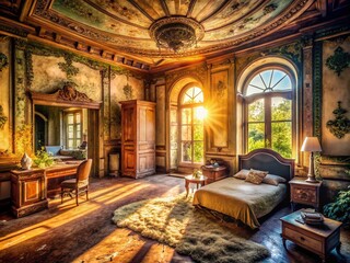 Luxurious Resort Hotel Room Interior - Urban Exploration Photography