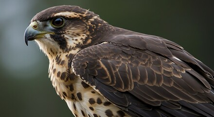 Obraz premium Majestic Brown Hawk Profile Bird of Prey Wildlife Photography
