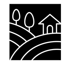 Obraz premium Farm house icon
