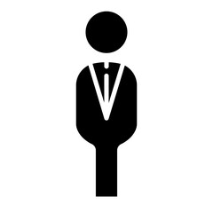 Gentlemen toilet sign icon