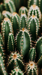 Obraz premium A Close-Up View of a Lush Cactus Garden