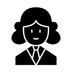 Woman lawyer icon