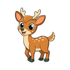 A Happy Cartoon Fawn
