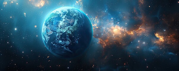 Fototapeta premium Earth in the Vastness of Space