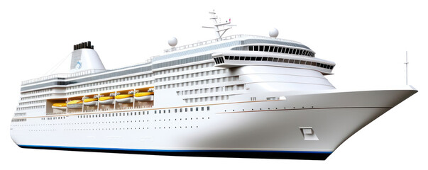 PNG White Cruise ship vehicle cruise boat.