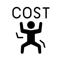 Cost icon in glyph style