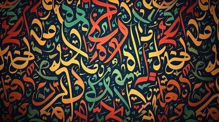 arabic graffiti seamless pattern wallpaper