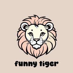 Obraz premium lion head vector illustration