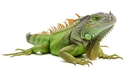 Fototapeta premium Green Iguana Reptile Exotic Pet Wildlife Closeup