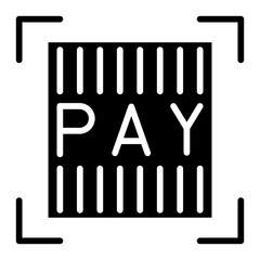 Barcode icon in glyph style