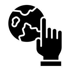 Internet connection icon in glyph style