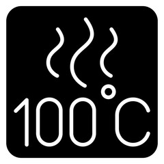 Obraz premium Boiling point icon in glyph style