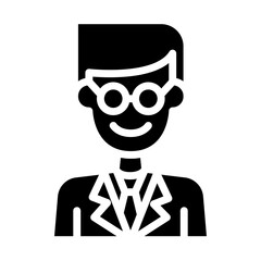 Executive, manager, CEO icon in glyph style