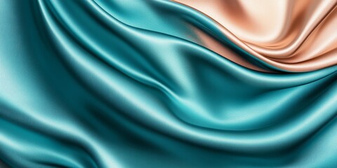 Obraz premium Grainy turquoise bronze gradient background, vivid gradients texture, poster layout, seamless color flow, Generative AI