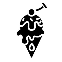 Melting icon in glyph style