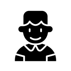 Youth power icon in glyph style