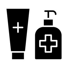 Alcohol gel icon in glyph style