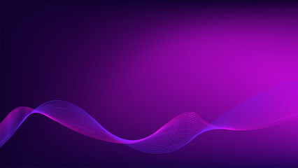 Purple wavy blended lines with purple pink gradient mesh abstract background