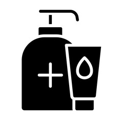 Alcohol gel icon in glyph style