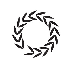Obraz premium Vector laurel wreath isolated on white background