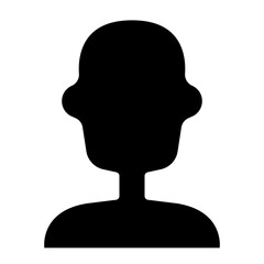 Man icon in glyph style