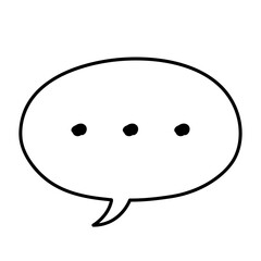 手書きのチャット　会話のベクターアイコン