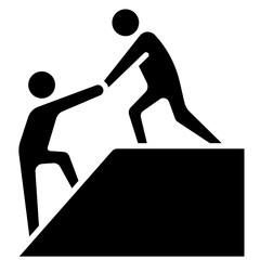 Support icon in glyph style