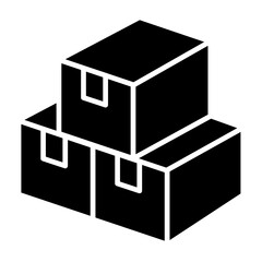 Box icon in glyph style