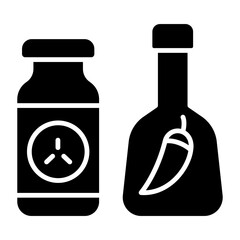 Sauce icon in glyph style