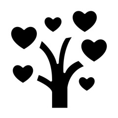 Charity icon in glyph style