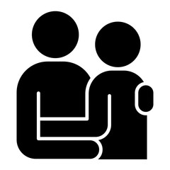 Embrace icon in glyph style