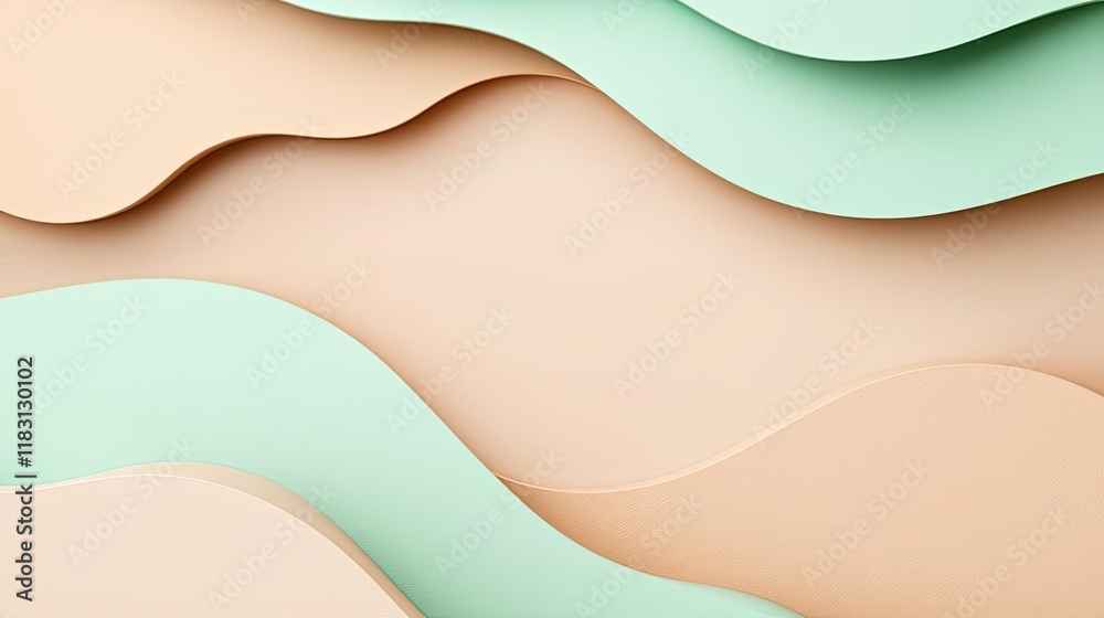 Aufkleber Layer abstract background concept. Colorful wave patterns create a modern and artistic abstract background design.