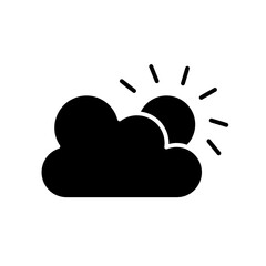 cloudy glyph icon