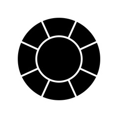 Naklejka premium lifebuoy glyph icon