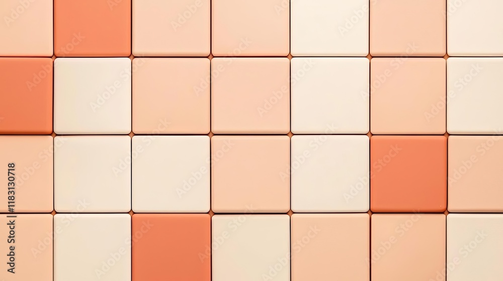 Poster Matrix abstract background idea. Colorful ceramic tiles arranged in a modern geometric pattern for stylish interiors.