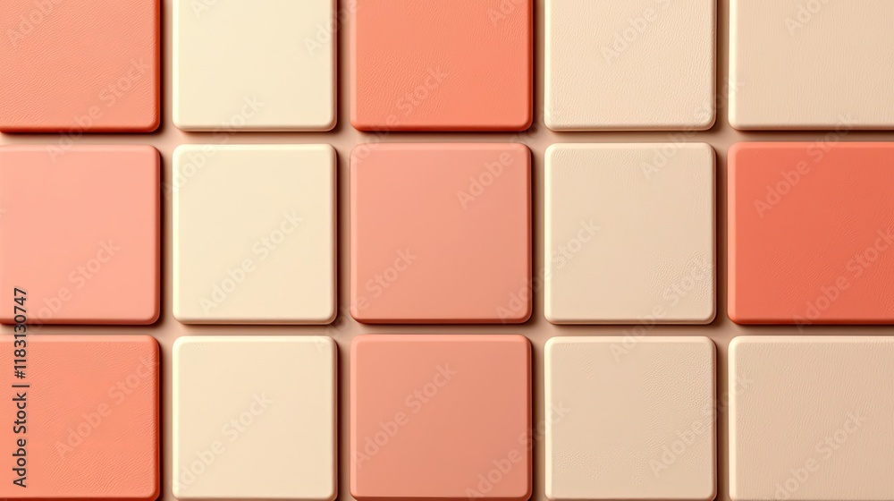 Poster matrix abstract background idea. colorful and modern tile pattern showcasing a variety of peach and 