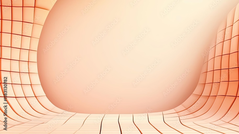 Aufkleber Matrix abstract background idea. Abstract colorful background with smooth curves and grid patterns for digital design.