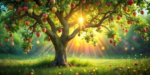 Magical Melodious Fruit Tree: Enchanting Landscape Photography
