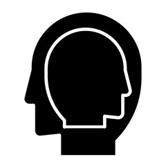 Bipolar icon in glyph style