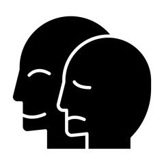 Bipolar icon in glyph style
