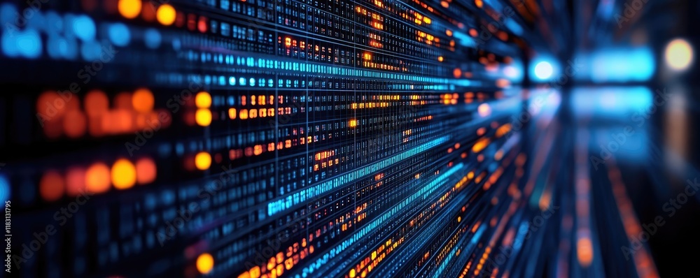 Poster Matrix abstract background idea. Vibrant digital data stream representing technology and innovation in motion.