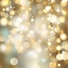 Obraz premium A mesmerizing composition of shimmering sparkles set in a dreamy bokeh background. Soft, glowing light orbs of varying sizes in hues of gold, silver, and pastel colors float gracefully, creating depth